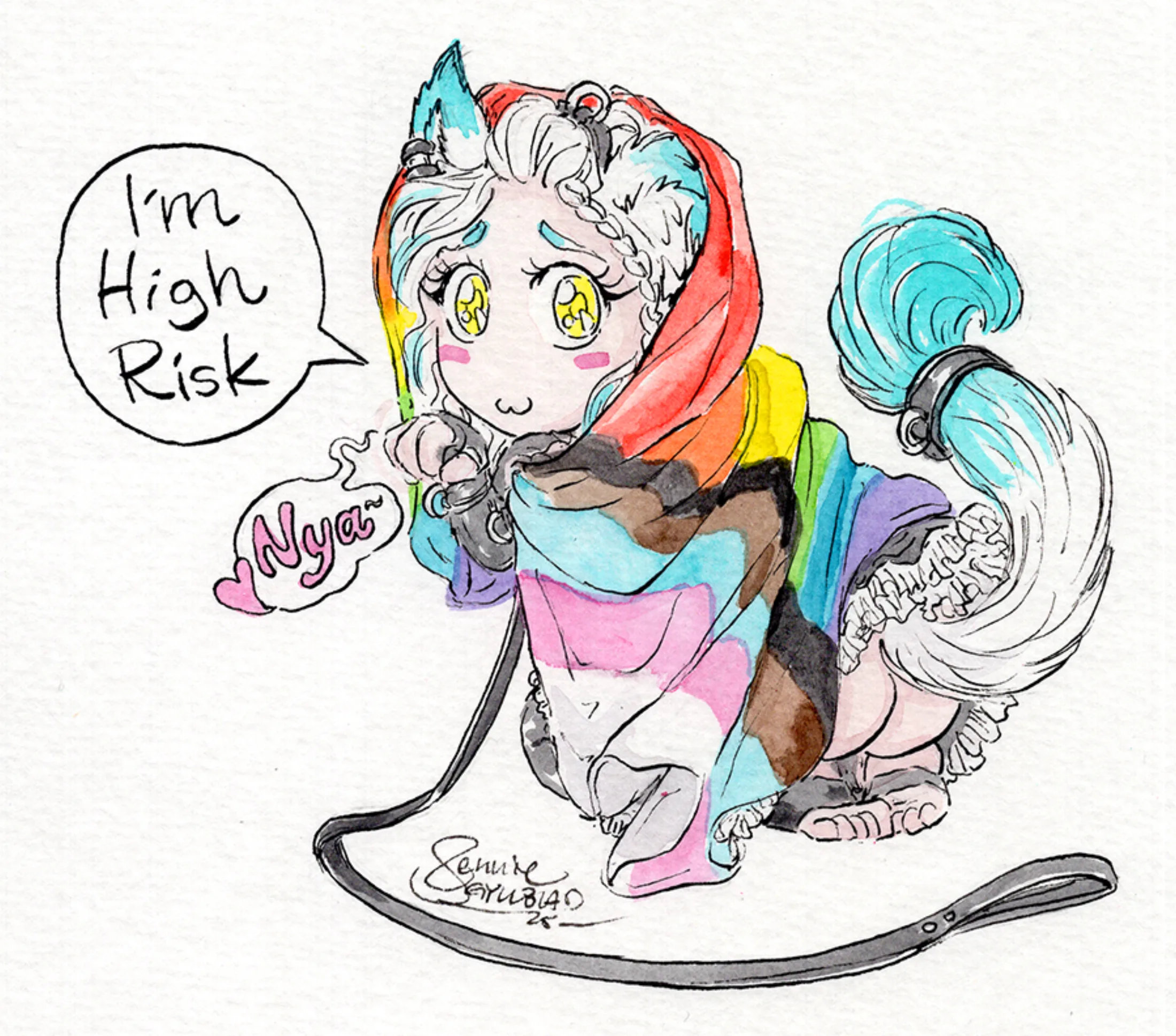 Sold original artwork: Risky butt.